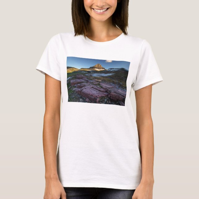 T-shirt Montagnes de parc national de glacier (Devant)