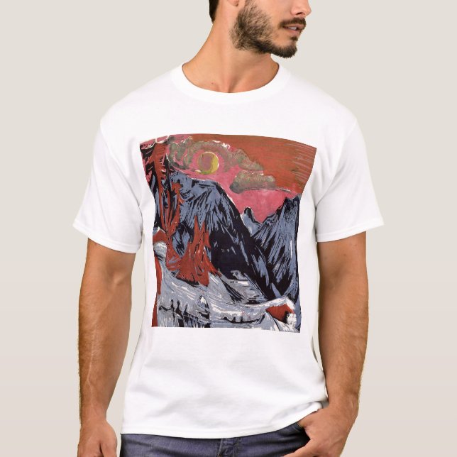 T-shirt Montagnes en Winter, 1919 (Devant)