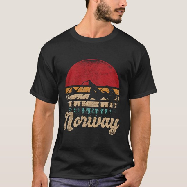 T-shirt Montagnes Norvège (Devant)