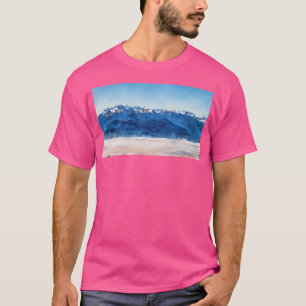 T-shirt Montagnes Olympiques au-dessus des nuages (aquarel
