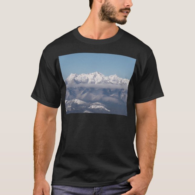 T-shirt Montagnes olympiques enneigées actives (Devant)