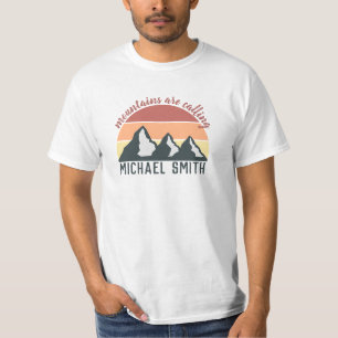 T-shirt Montagnes pastel vintage appellent monogramme