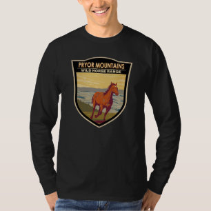 T-shirt Montagnes Pryor Wild Horse Range Vintage
