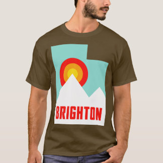 T-shirt Montagnes rétro de l'État de Brighton Utah