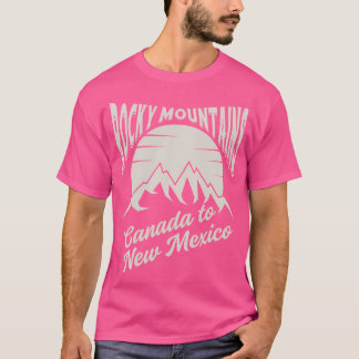 T-shirt Montagnes Rocheuses De Style vintage Coucher Le Ca