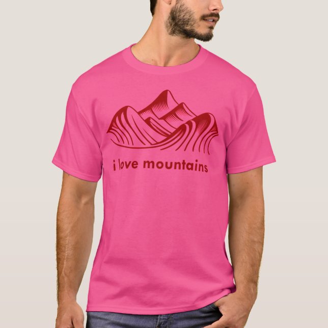 T-shirt Montagnes rouges actives (Devant)