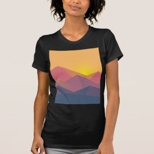 T-shirt Montagnes Rustiques minimaliste géométrique