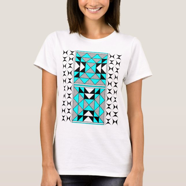 T-shirt Montagnes sacrées en Turquoise (Devant)