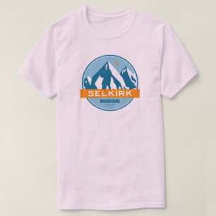 T-shirt Montagnes Selkirk Colombie-Britannique Étoiles Lun
