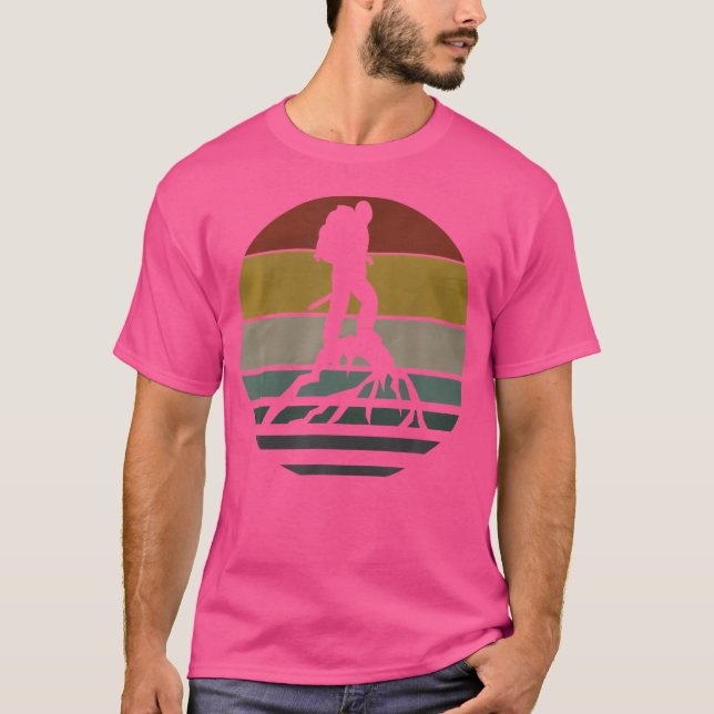 T-shirt Montagnes vintages Escalade Art (Devant)