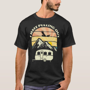 T-shirt Montagnes Vintages Rétro Je Déteste Sortir Drôle C