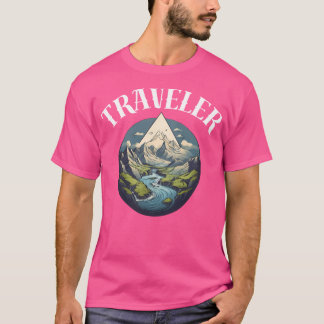 T-shirt Montagnes Voyageur actif