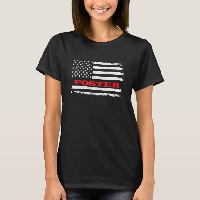 T-shirt Montana American Flag Foster Usa Patriotic Souveni (Devant)