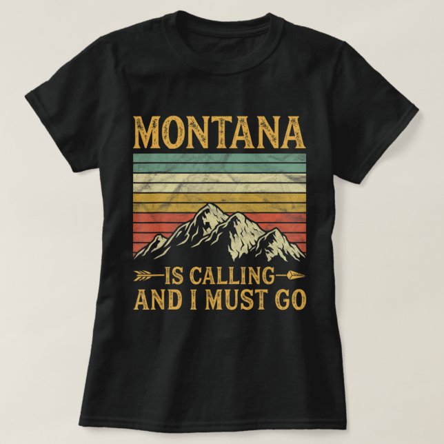 T-shirt Montana Appelle Et Je Dois Y Aller (Design devant)