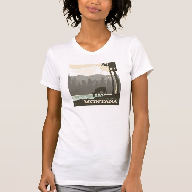 T-shirt Montana | Bienvenue dans Big Sky Country (Devant)