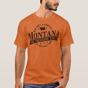 T-shirt Montana Big Sky Pays Le Trésor State Est 188