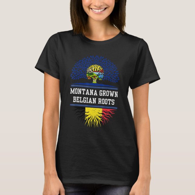 T-shirt Montana Cultivée Avec Racines Belges Belgique (Devant)