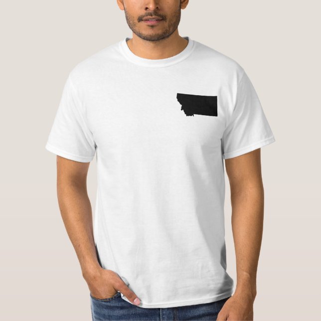 T-shirt Montana en noir et blanc (Devant)
