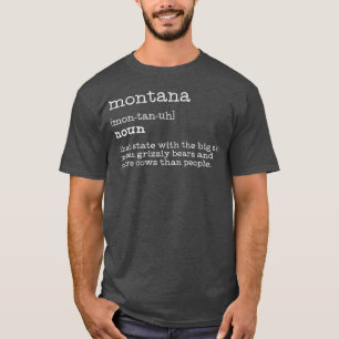 T-shirt Montana Funny Montana Définition Cadeau Hommes