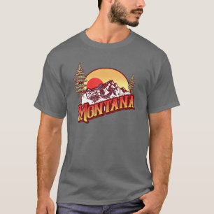 T-shirt Montana Montagnes Vintages Années 80 Graphique