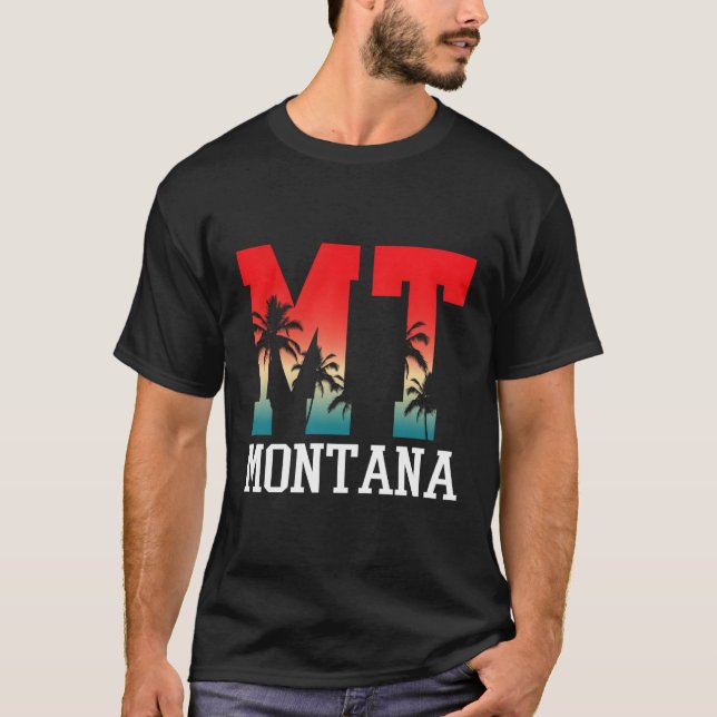 T-shirt Montana Palm Tree Mt (Devant)
