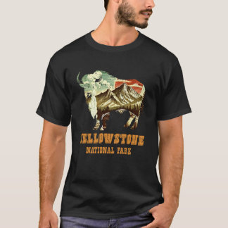 T-shirt Montana PARC NATIONAL DE YELLOWSTONE Drôle Wyoming