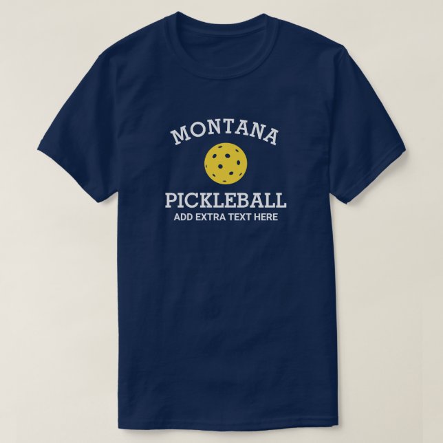 T-shirt Montana Pickleball Ajouter Club Nom du partenaire  (Design devant)