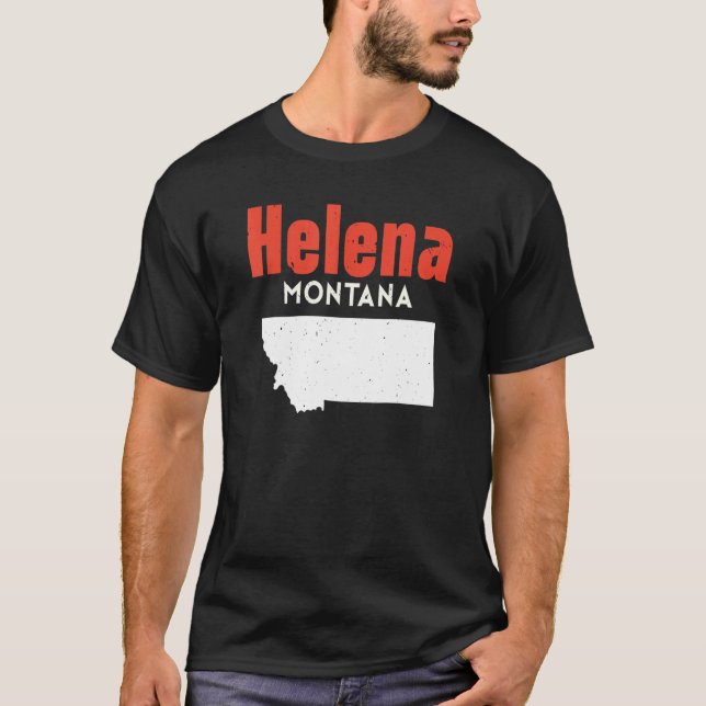 T-shirt Montana Usa State America Voyage Montanan Helena (Devant)