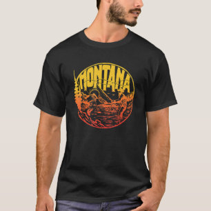 T-shirt Montana Vintage Pêche à la mouche Retro Trout Stre