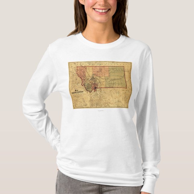T-shirt MontanaPanoramic MapMontana (Devant)