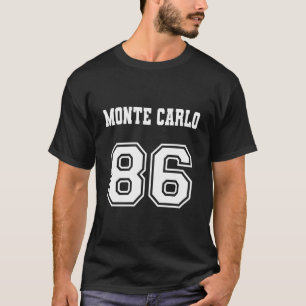 T-shirt Monte Carlo 86 de style Jersey 1986 Muscle Old Sch