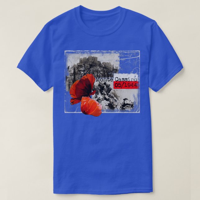 T-shirt Monte Cassino Italie 2ÈME GUERRE MONDIALE (Design devant)