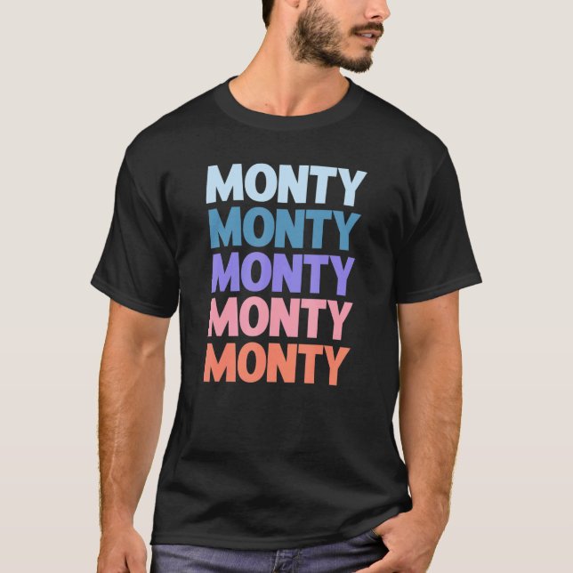 T-shirt Monté de texte répété moderne (Devant)