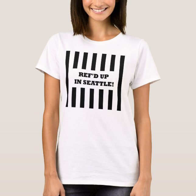 T-shirt Monté en flèche à Seattle avec la Tee des arbitres (Devant)
