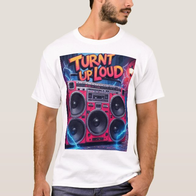 T-shirt Monté fort, 80es rétro (Devant)