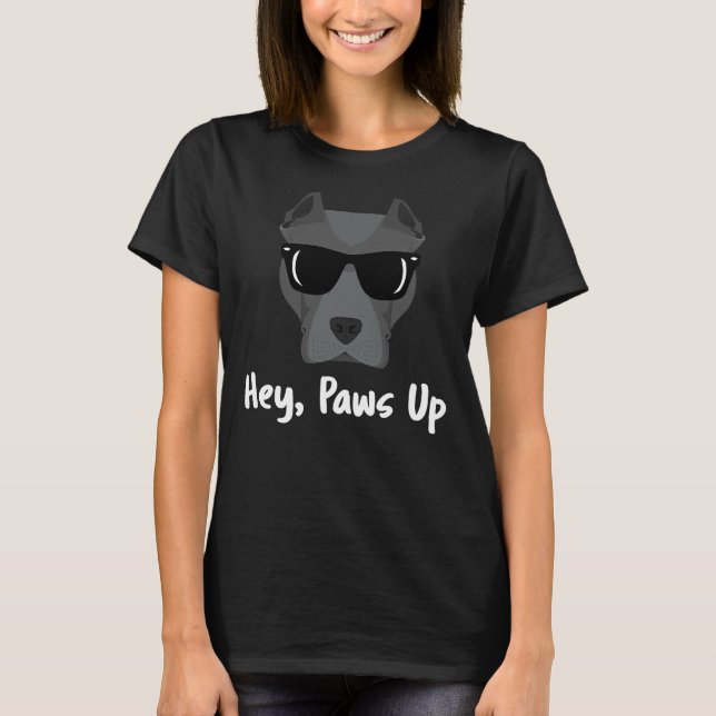 T-shirt Monte Pitbull Chien Maman Papa (Devant)