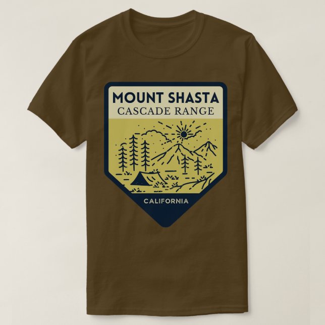 T-shirt Monte Shasta Californie Cascade Range (Design devant)