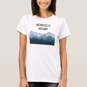 T-shirt Montebello VA Montagnes Blue Ridge Bleu sur mesure