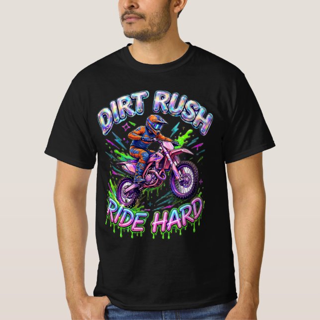 T-shirt Montée de boue Course dure Acid Drip (Devant)