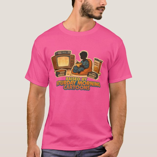 T-shirt Montée Par Saturday Morning Cartoons (Devant)