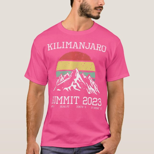 T-shirt Montée Sommet du Kilimandjaro 2023 Randonnée Tanza (Devant)