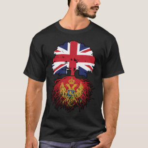 T-shirt Monténégro Monténégro Royaume-Uni Royaume-Uni