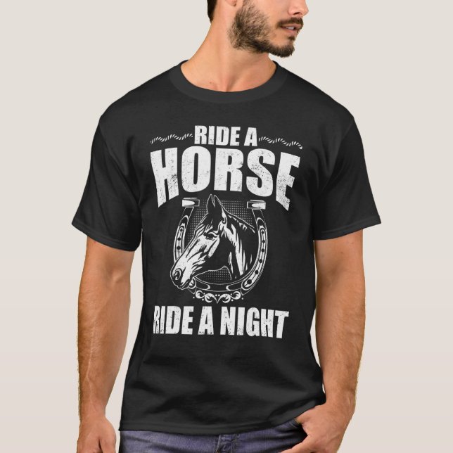 T-shirt Monter à cheval la nuit (Devant)