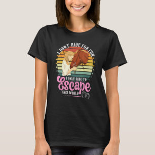 T-shirt Monter à cheval pour échapper à ce monde S féminin