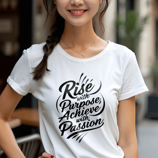 T-shirt Monter avec objectif : Citation inspirante (Créateur téléchargé)