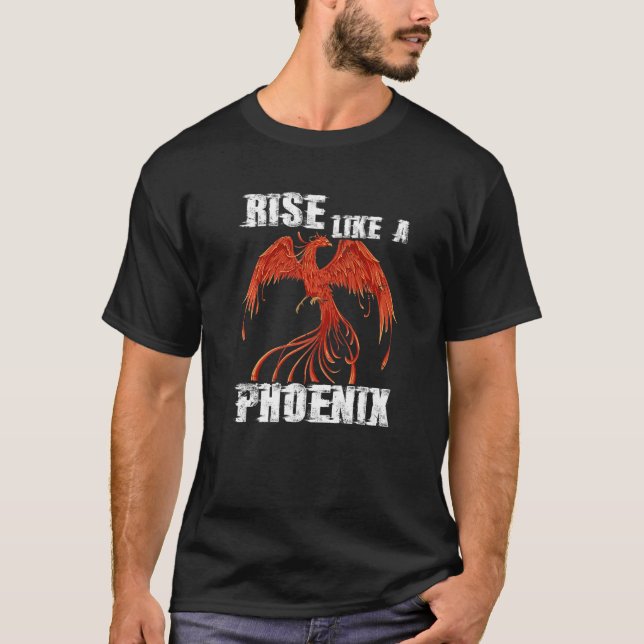 T-shirt Monter comme le feu de phénix oiseau fantaisie phé (Devant)