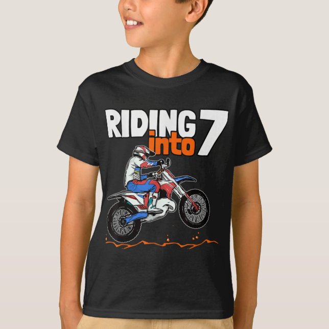 T-shirt Monter en Vélo 7 Dirt 7 Ans Motocross Bir (Devant)
