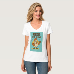 T-shirt Monter et briller Joyeux poulet