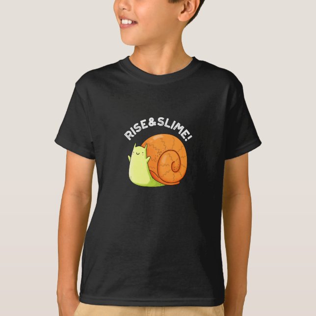 T-shirt Monter Et Slime Funky Snail Pun Dark BG