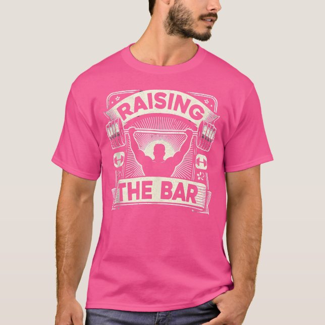T-shirt Monter La Salle Du Bar Barbell (Devant)